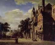 Jan van der Heyden Gothic churches oil
